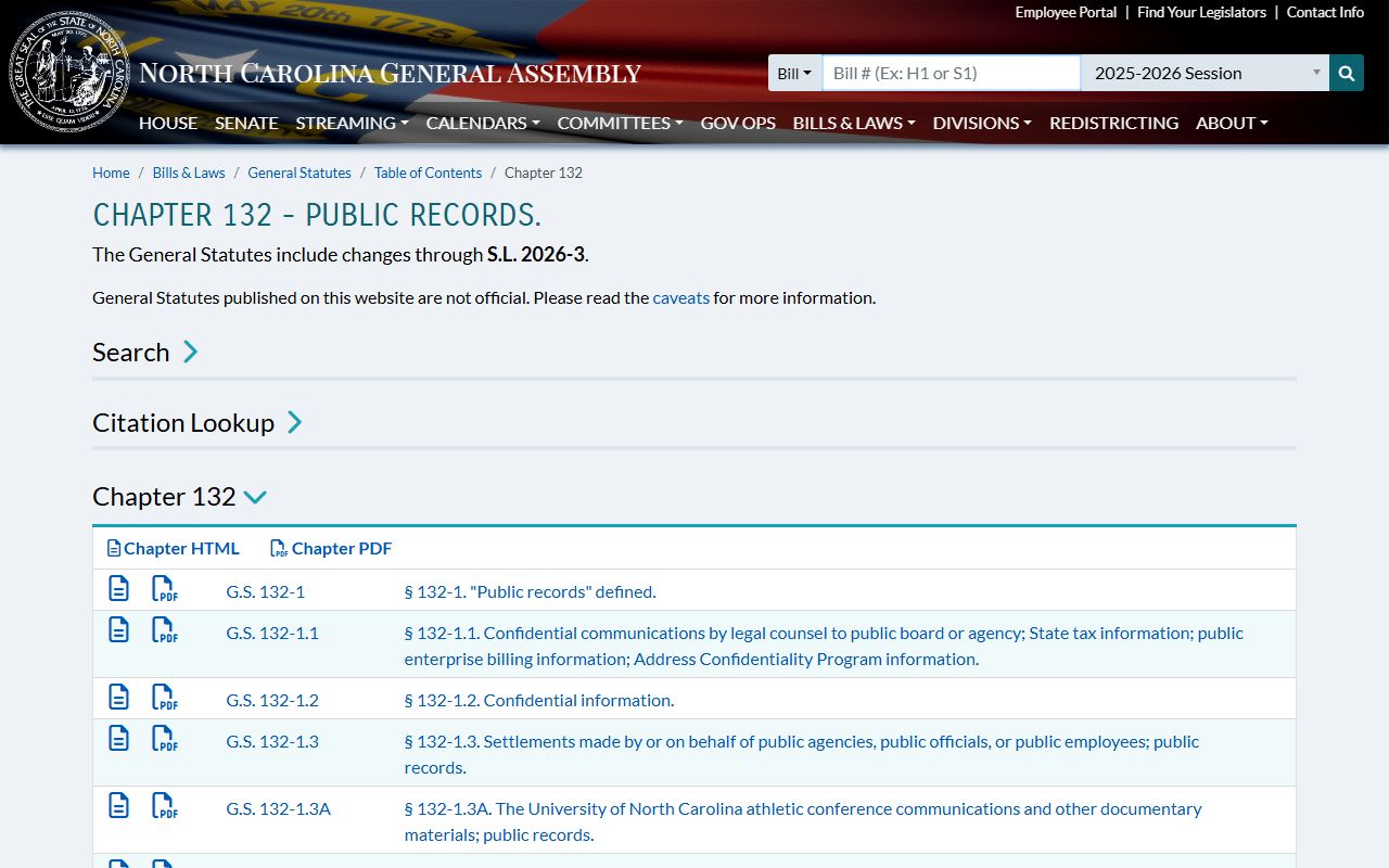 Beaufort County Clerk of Superior Court public records statute index