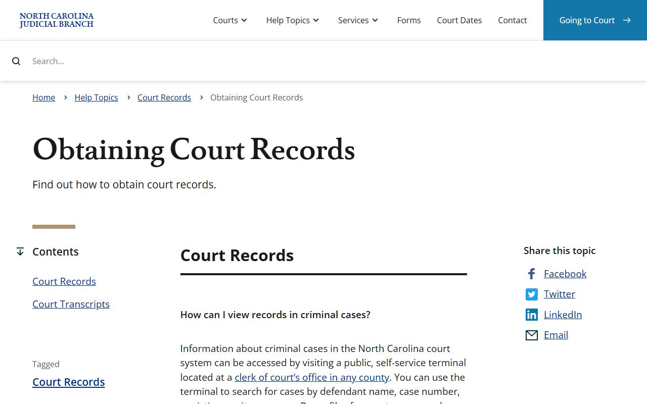 Beaufort County court records obtaining records guide