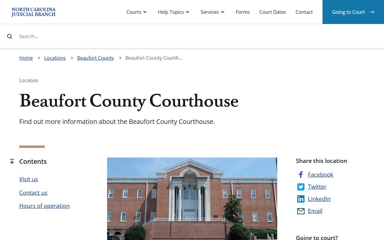Beaufort County courthouse court records location