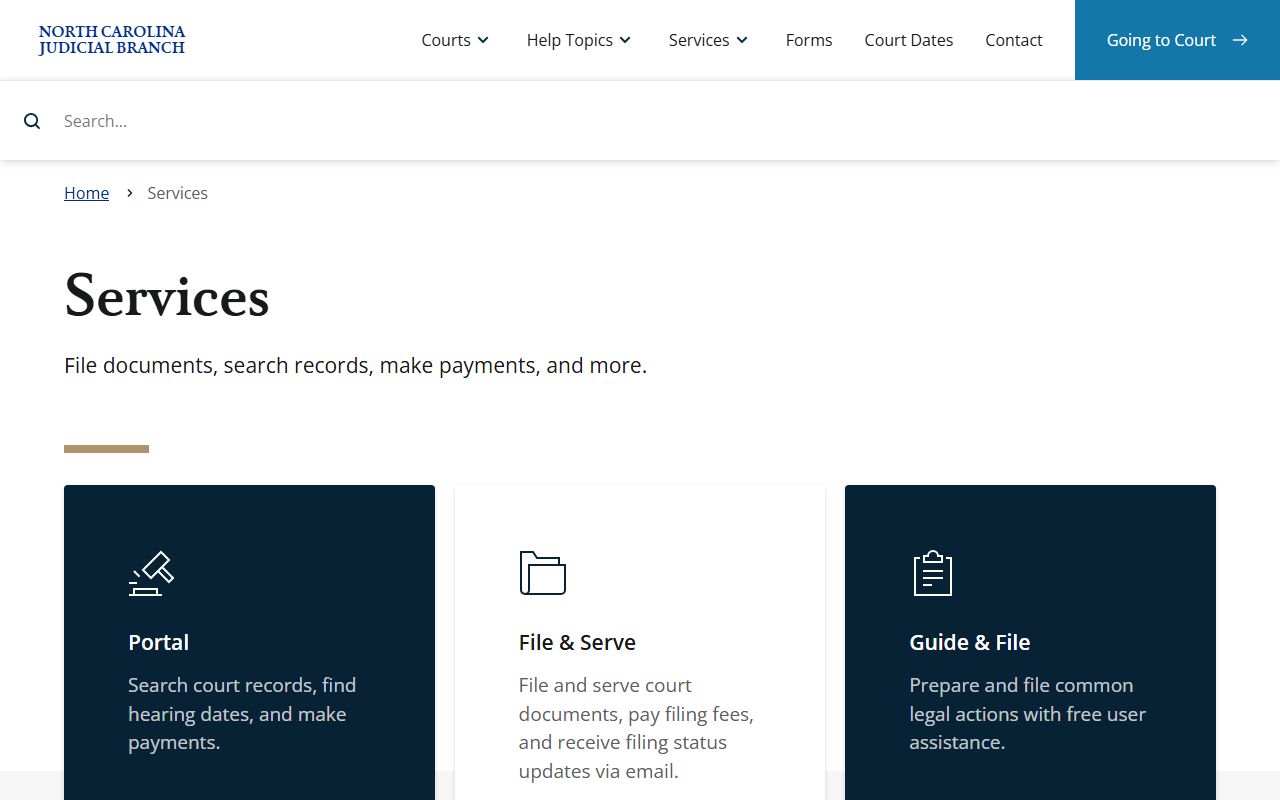 Beaufort County court records Judicial Branch services