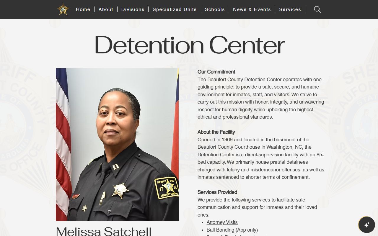 Beaufort County inmate records detention center page