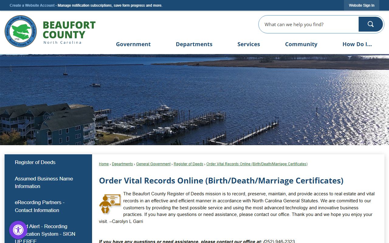 Beaufort County marriage records online vital records ordering