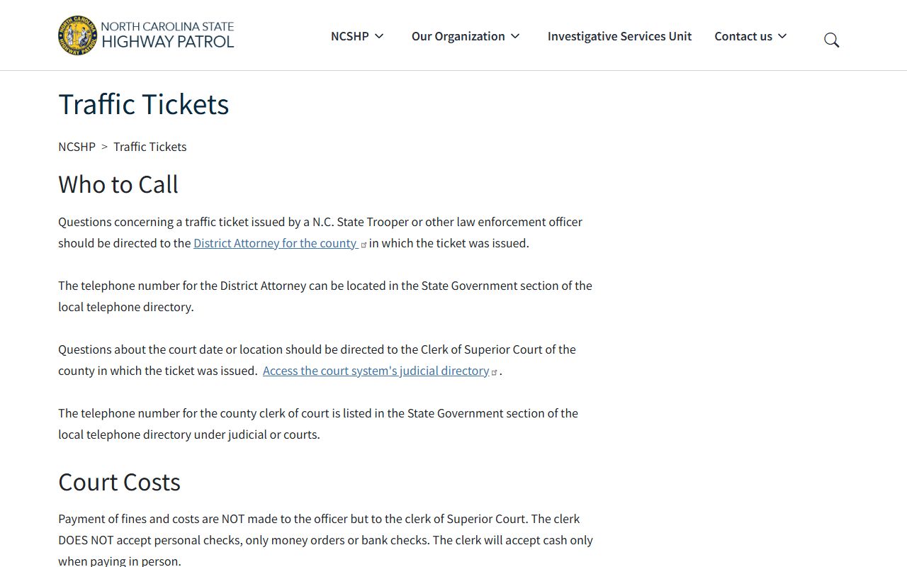 Beaufort County traffic court records ticket payment guidance